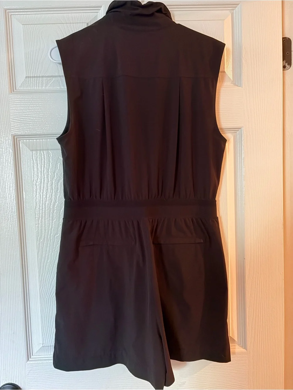Athleta Brooklyn Utility Black Romper Size 12